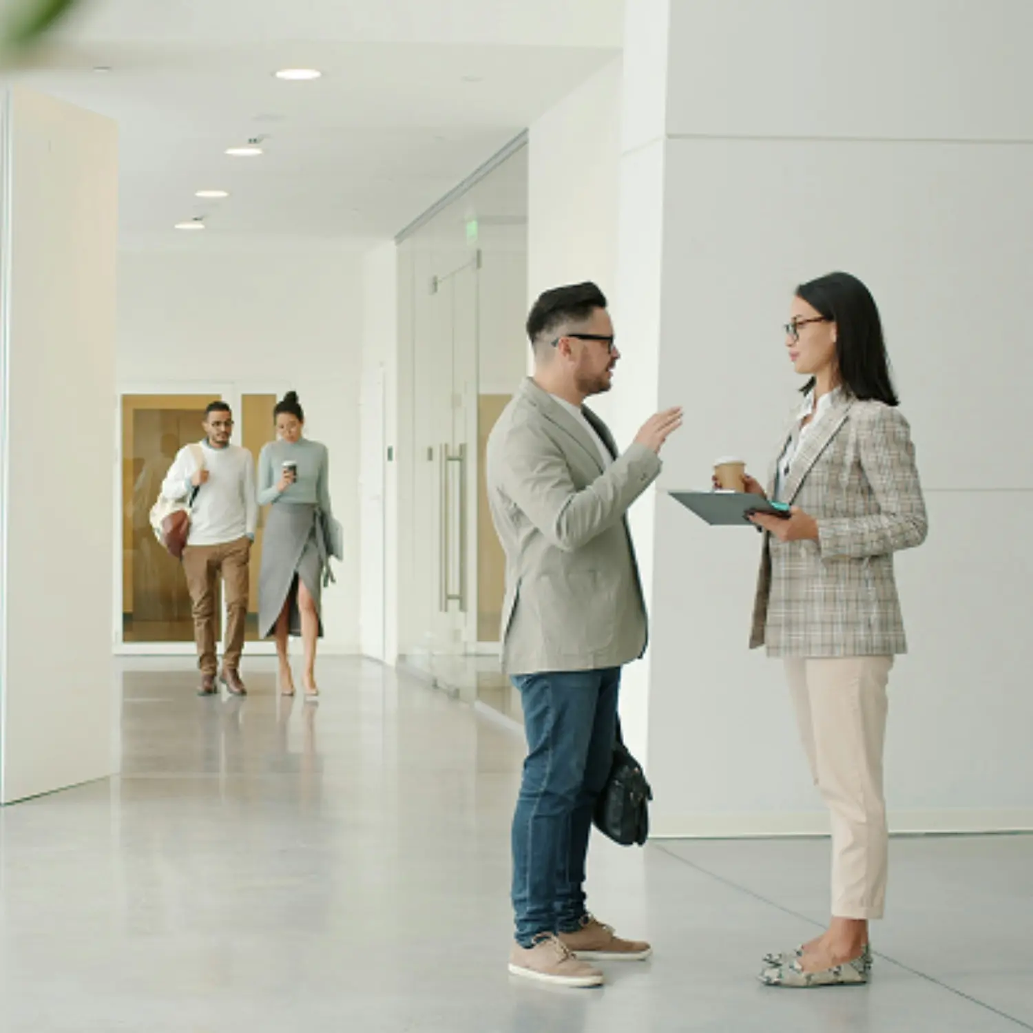 Marketing strategists collaborating